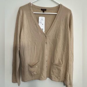 Escada 100% cashmere tan sweater BNWT.